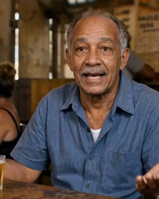 Penugi, cinquenta anos de amizade com Toninho, à mesa do bar cheio.